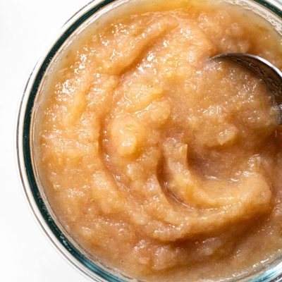 Applesauce in a bowl.