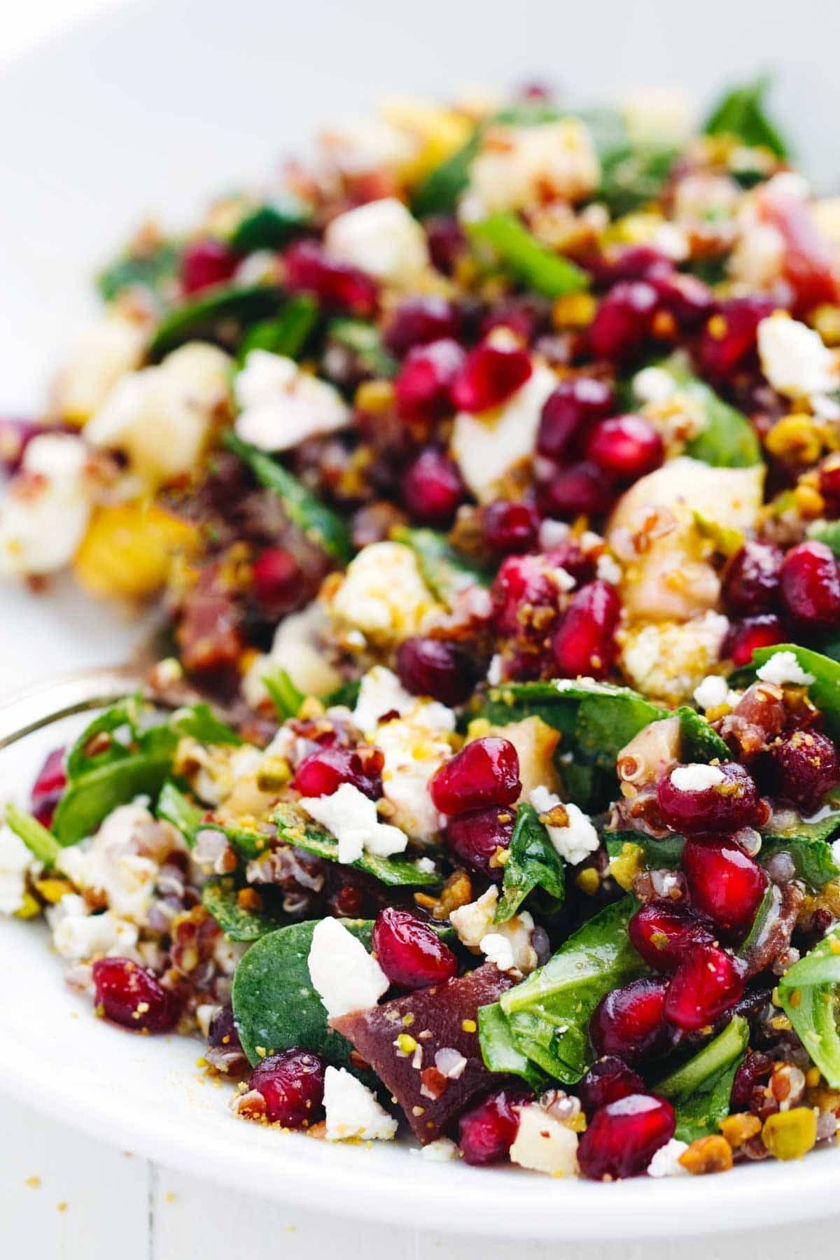 Rainbow Quinoa Salad close up.